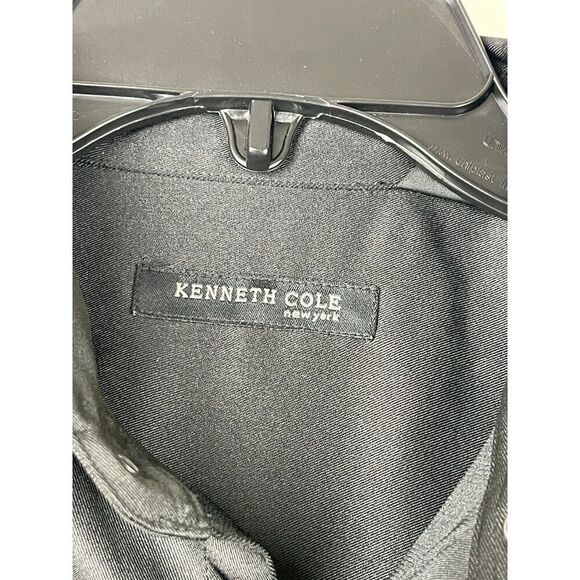 NWT Kenneth Cole New York Men's Snap Button-Up Shirt Size S Black Solid Stretch - Picture 9 of 15